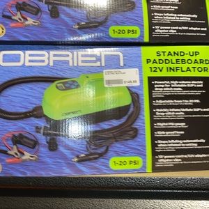 NIB!! O'Brien Electric Paddle Board Pump Inflator 12V 1-20 PSI